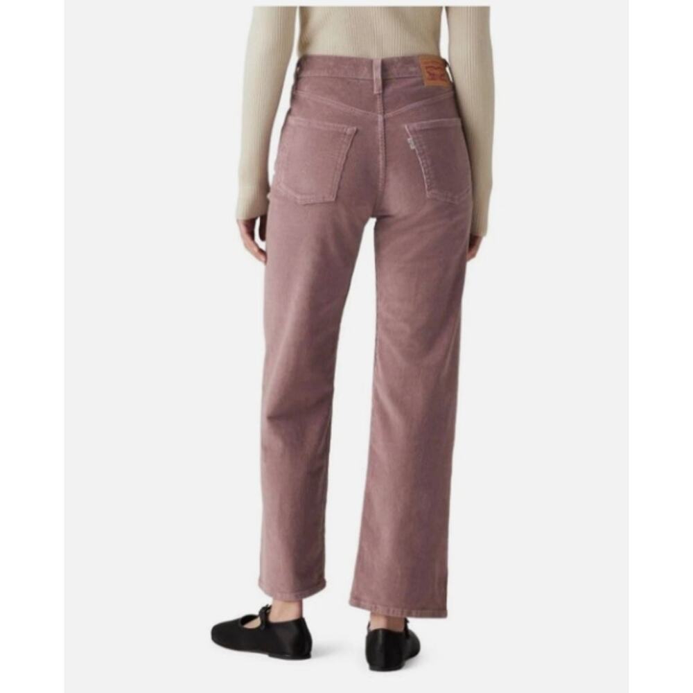 Levi's Ribcage Straight Ankle Corduroy Jeans Rose Taupe 29x27 High Rise